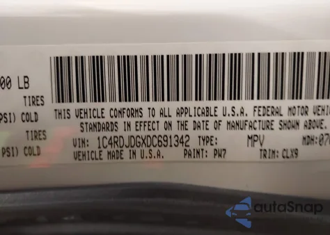 2013 Dodge Durango Crew из США, поврежденный, VIN 1C4RDJDGXDC691342